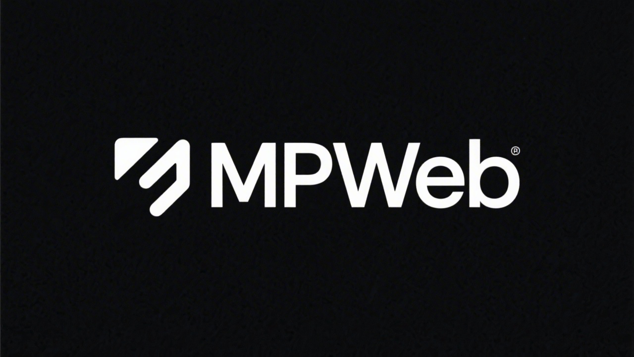 Simple clean wordmark logo with the text MVPWeb Czech Studio in bold geometric sans serif, single line, minimal shapes and no icons